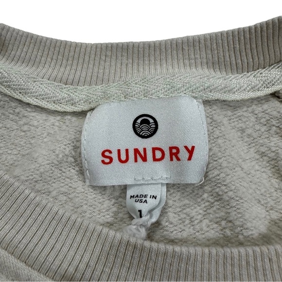 Sundry Colored Striped Raglan Long Sleeve Sweatshirt Sz 1 Sm Soft Modal Blend - Picture 7 of 13
